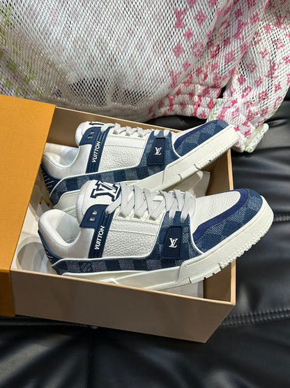 Lv Trainer Monogram Denim